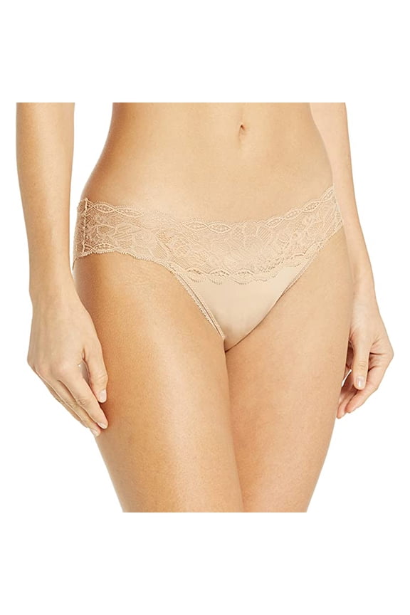 Women's Seductive Comfort with Lace Bikini Panty, Bare, 2X