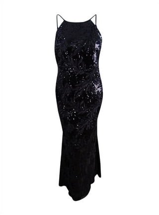Calvin Klein Open Back Halter Gown