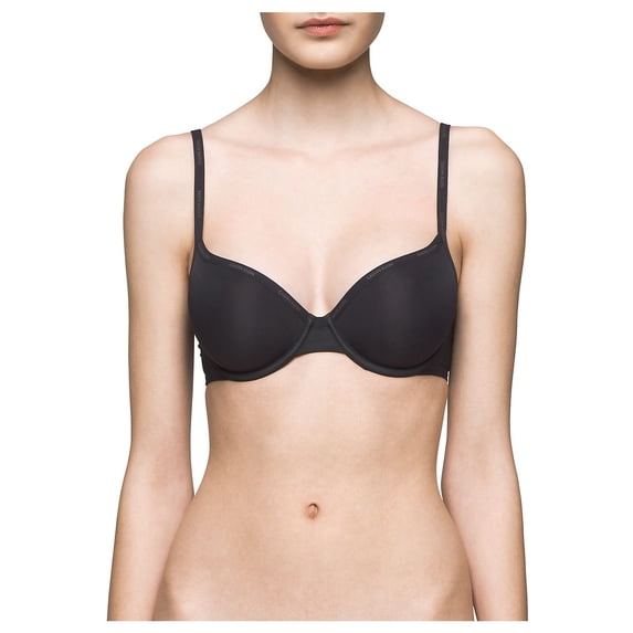 Calvin Klein Underwear Women's Sheer Marq Demi Bra, Black, 34A