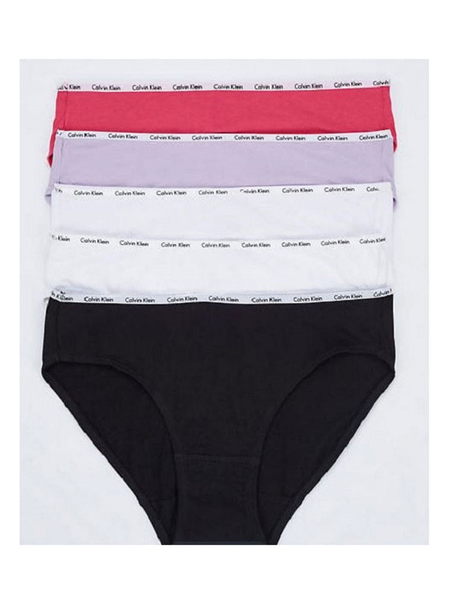 Calvin Klein Women's Cotton Stretch Logo Bikini Panty 5 Pack, Black/White/Gen  