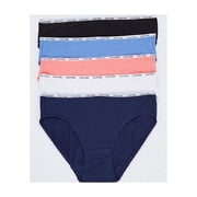 Calvin Klein Womens Signature Cotton Bikini - 5 Pack, Navy/Peri/Salmon/White/Black, Large