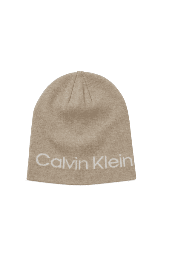 Women's Slouchy Logo Jacquard Beanie - Heathered Almond