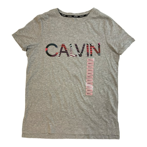 Calvin Klein Women's Soft Crew Neck Rolled Sleeve Graphic Logo T-shirt