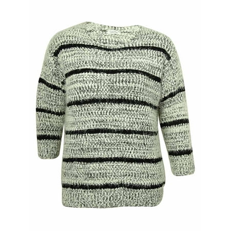 Calvin Klein Women's Striped Eyelash-Knit Sweater