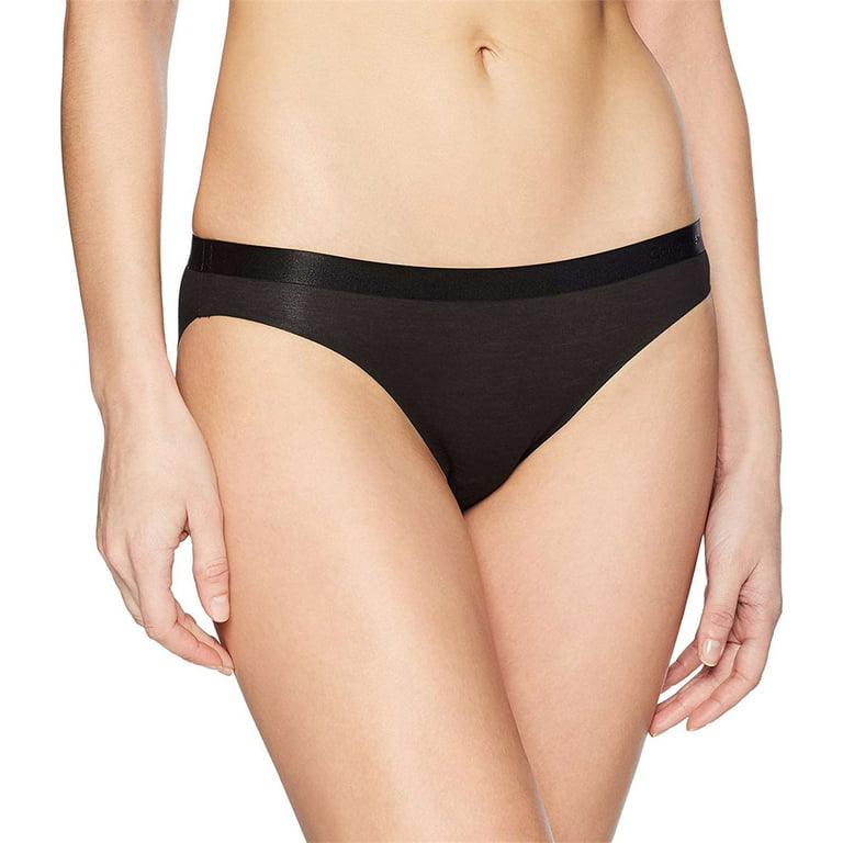 Calvin Klein Women's Structure Cotton Bikini Panty, Black,XS - US