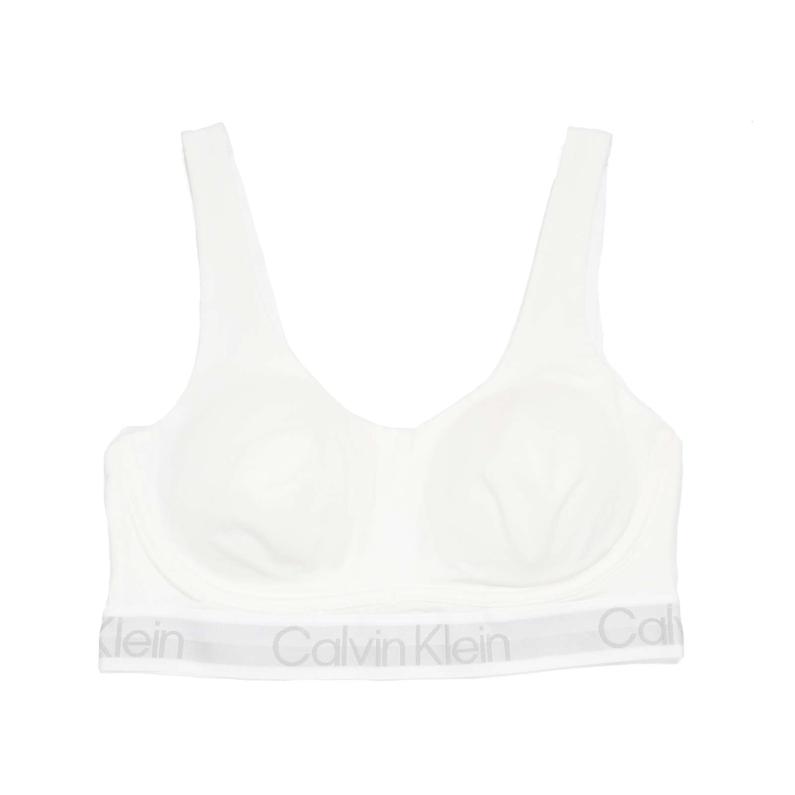 Calvin Klein Women's Structure Cotton Lightly Lined Bralette, Classic  White,S - US