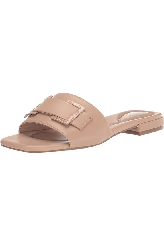 Womens Tangelo Slip-On Dress Flat Sandals, Lite Latte 110, 5M