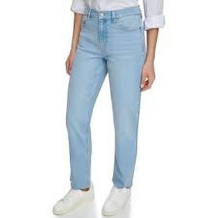 Calvin Klein Women's Vintage High Rise Soft Stretch Straight Leg Jeans (Lapis, 14)
