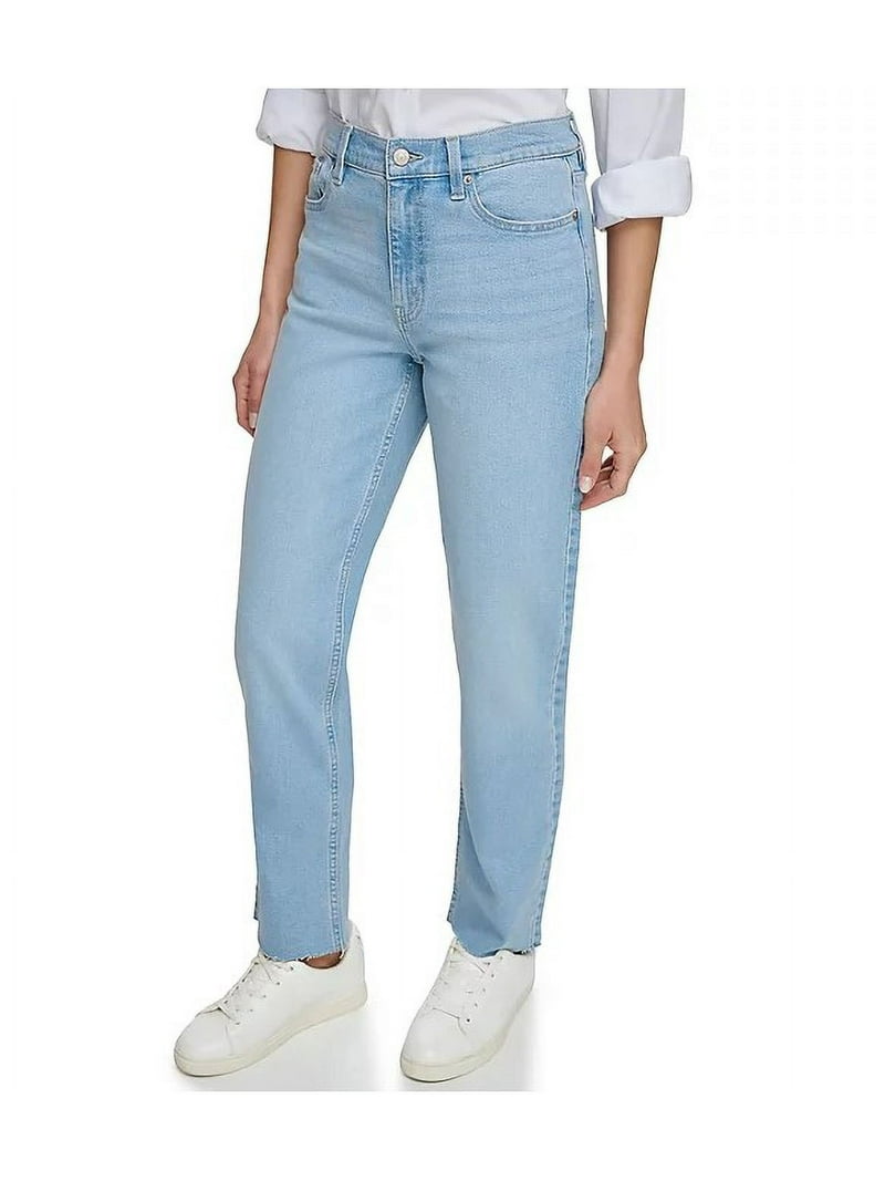 Calvin Klein Women's Vintage High Rise Stretch Straight Jeans
