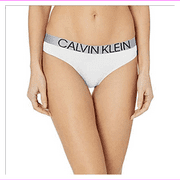 Calvin Klein Womens Statement 1981 Thong Panty, White, XL