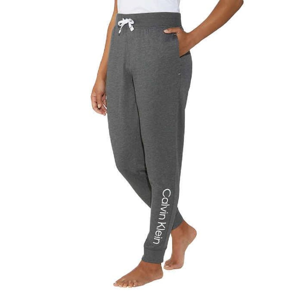Calvin Klein Womens 1 Pack French Terry Joggers Ashford Grey Large Walmart