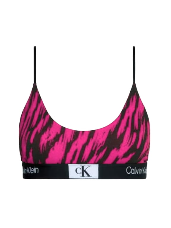 Womens 1996 Unlined Bralette Palace Pink Tiger Print S