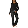 thumbnail image 1 of Calvin Klein Womens 2 Piece Fleece Pajama Set (Black,Large), 1 of 4