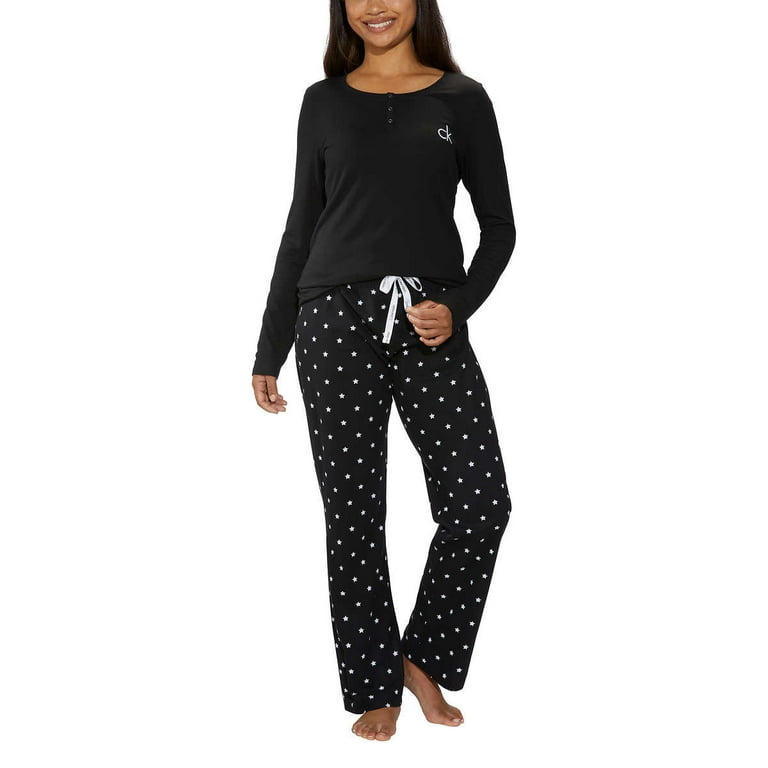 Calvin Klein 2-piece Logo Pajama Set in Black