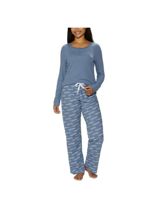 Calvin Klein Womens 2 Piece Fleece Pajama Set (Maroon/Logo Print