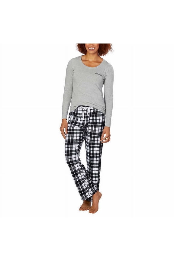 Womens 2 Piece Fleece Pajama Set