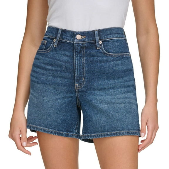 Calvin Klein Womens 5 Pocket Denim Short Dark Blue 10