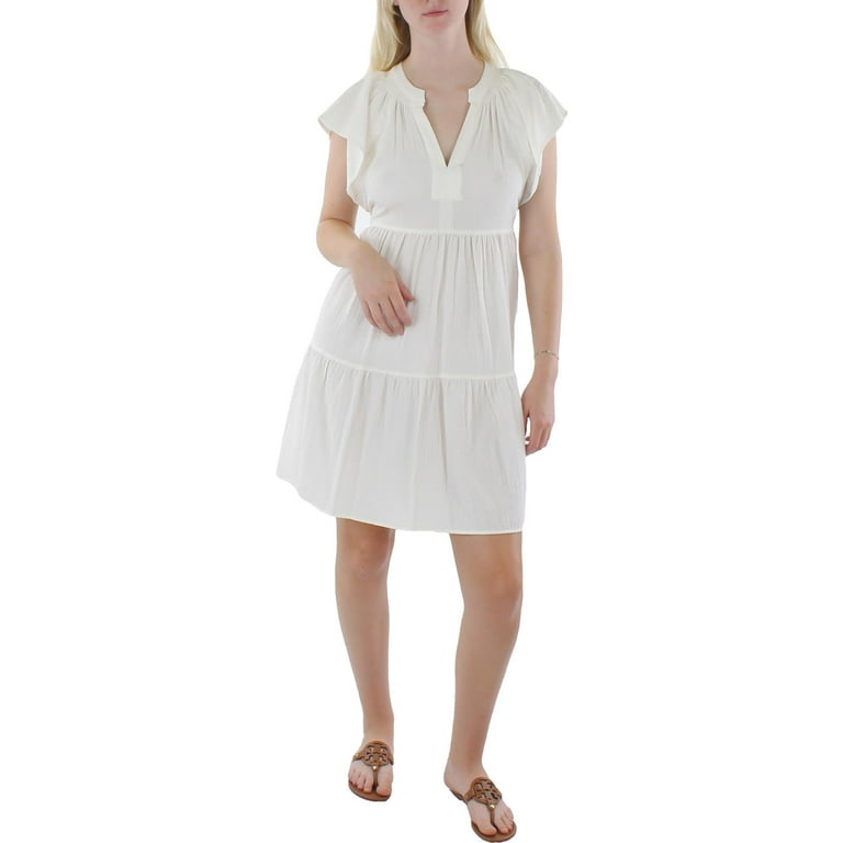Calvin Klein Womens A-Line Textured Mini Dress