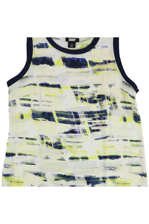 Womens Abstract Print Tank Top, Multicoloured, Large