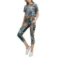 thumbnail image 1 of Calvin Klein Womens Activewear Performance Printed Cropped Leggings;X-Small, 1 of 3