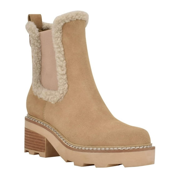 Calvin Klein Women's Anissa Boot, Beige, 8