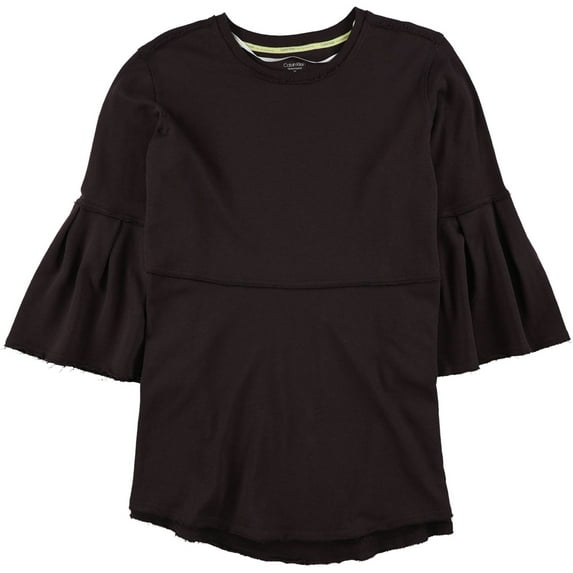 Calvin Klein Womens Bell-Sleeve Tunic Sweater, Purple, Plus Size, 1X