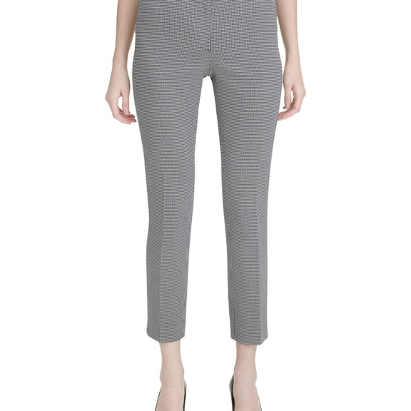Calvin Klein Womens Box Print Casual Trouser Pants, Black, Petite, 10P