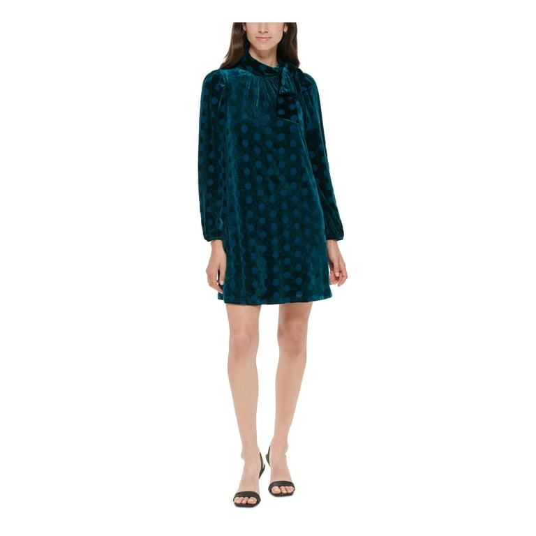 Calvin Klein Womens Burnout Polka Dot Shift Dress Walmart