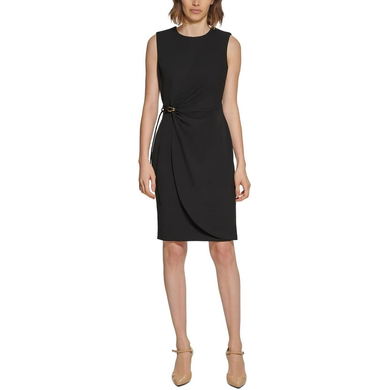 Calvin Klein Womens Crepe Office Sheath Dress