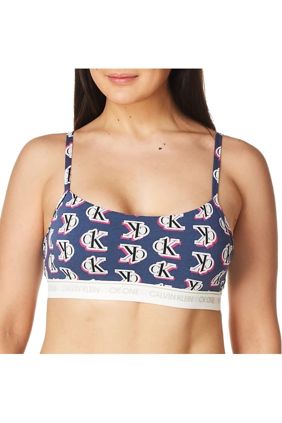 Womens Bralette in Unlined One Logo Stripe