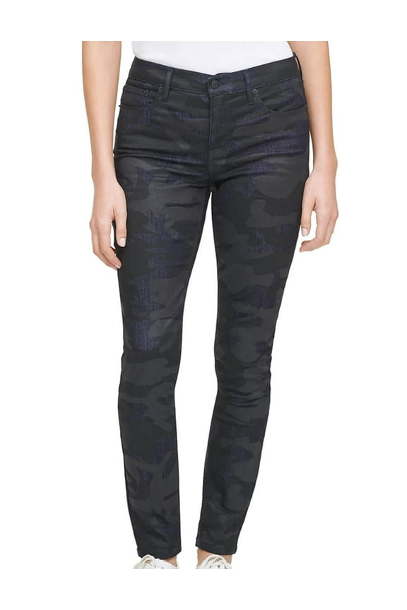 Womens Camouflage-Print Skinny Jeans