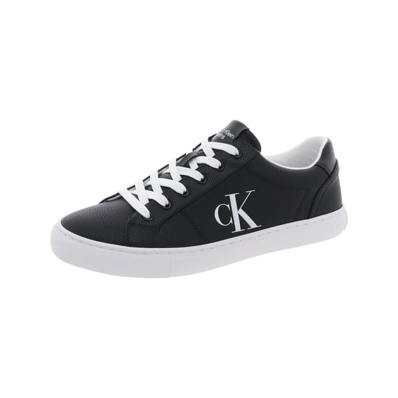 Calvin Klein Womens Celbi Faux Leather Lace-Up Casual And Fashion Sneakers