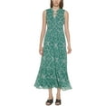 thumbnail image 1 of Calvin Klein Womens Chiffon Belted Maxi Dress, 1 of 2