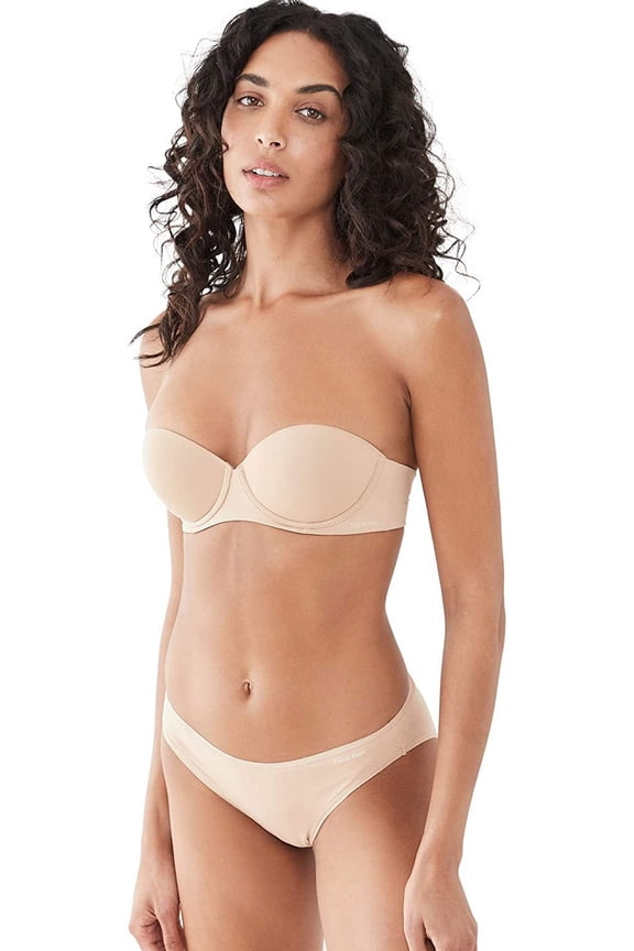 Womens Ck Push Up Strapless Bra 34DD Bare 265