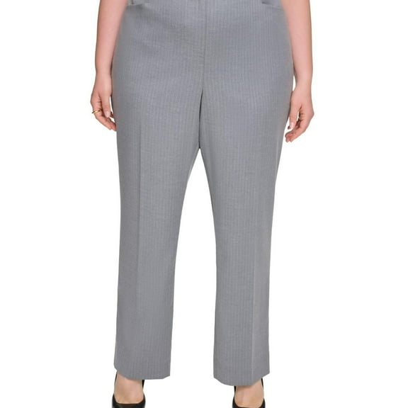 Calvin Klein Womens Classic Dress Pants, Grey, Plus Size, 20W