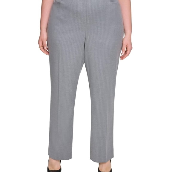 Calvin Klein Womens Classic Dress Pants, Grey, Plus Size, 20W