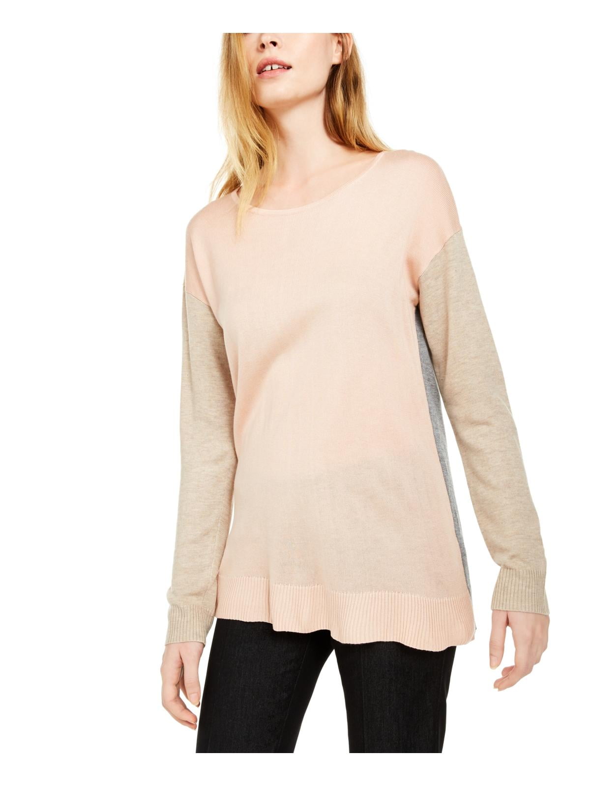 Colorblock crewneck sweater clearance