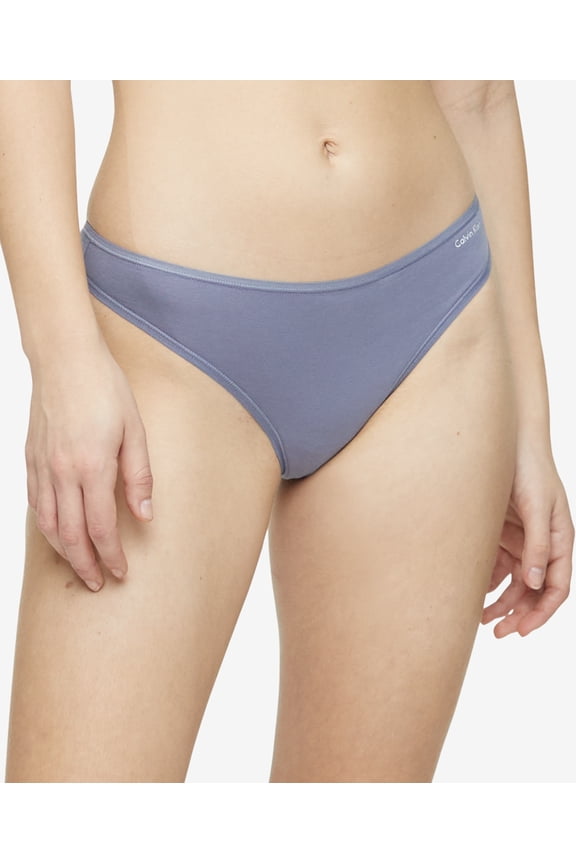 Womens Cotton Form Thong, Lilac, Medium