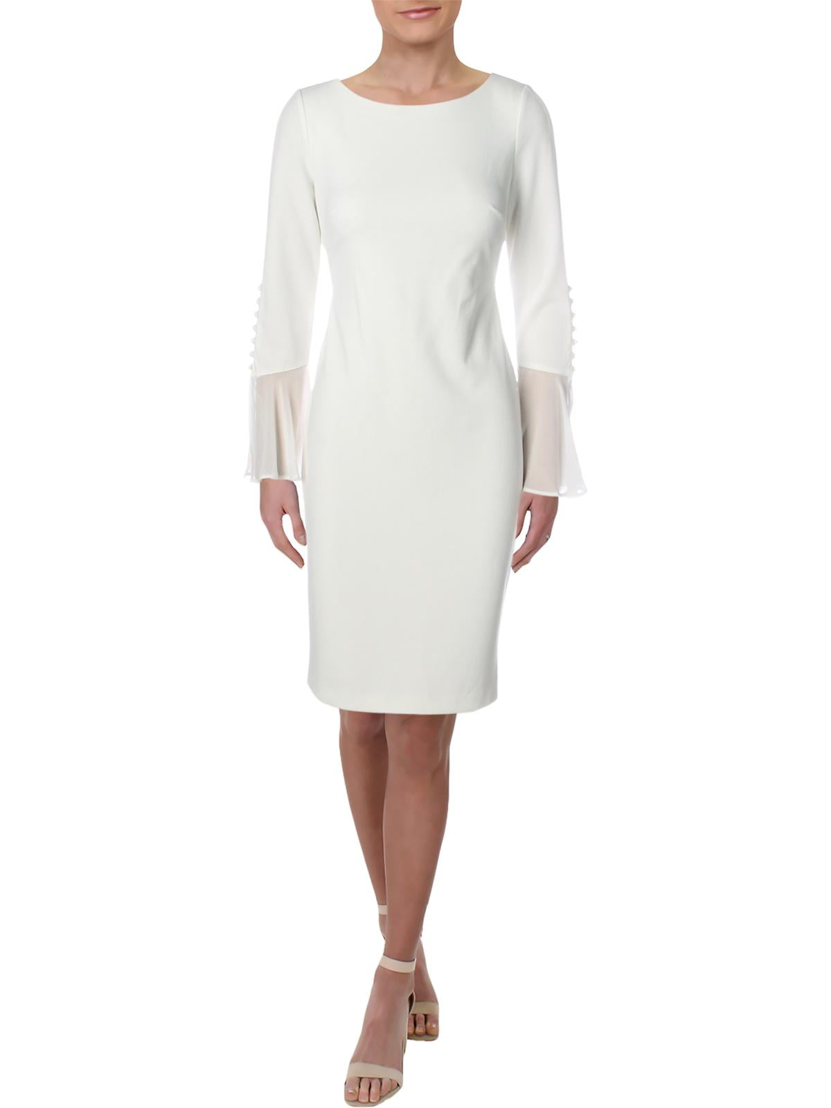 Calvin Klein Womens Creep Bell Sleeve Bodycon Dress Walmart