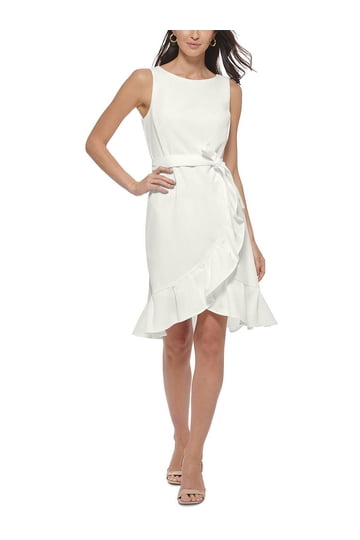 white strapless bodycon dress White Strapless Ruched Midi Dress