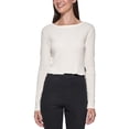 thumbnail image 1 of Calvin Klein Womens Cropped Crewneck Top, 1 of 2
