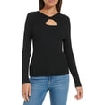 thumbnail image 1 of Calvin Klein Womens Cut-Out Ribbed Knit Pullover Sweater, 1 of 4