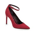 thumbnail image 1 of Calvin Klein Womens Demma Suede Ankle Strap Loafer Heels, 1 of 3