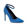 thumbnail image 1 of Calvin Klein Womens Demma Suede Ankle Strap Loafer Heels, 1 of 3
