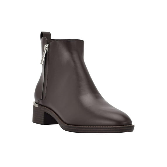 Calvin Klein Womens Deneice 2 Faux Leather Almond Toe Ankle Boots