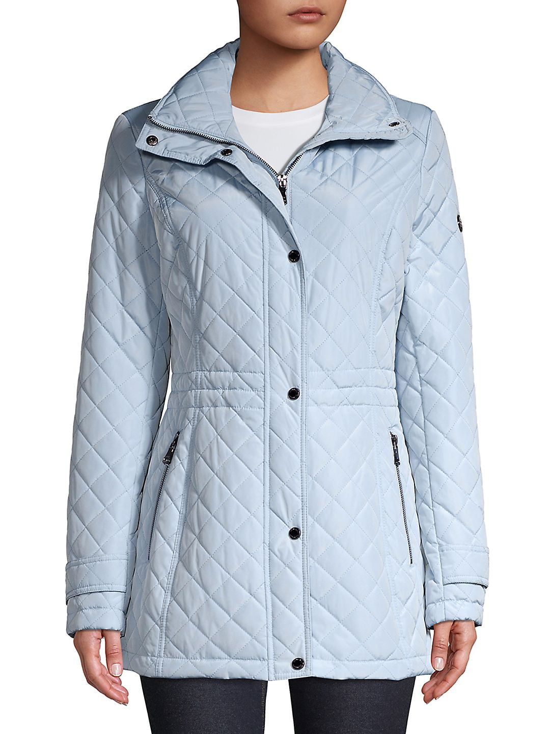 Calvin Klein Womens Diamond Quilted Jacket Small Powder Blue NWT 179