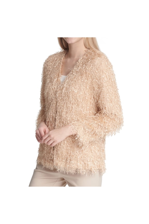 Womens Embellished Jacket, Beige, X-Small