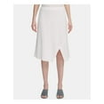thumbnail image 1 of Calvin Klein Womens Eyelet Split Hem A-Line Skirt White 10, 1 of 2