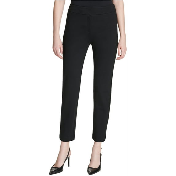 Calvin Klein Womens Faux Leather Dress Pants