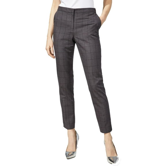 Calvin Klein Womens Flat Front Split Hem Trouser Pants